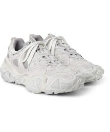 Acne Studios Boltzer Distressed Rubber-Trimmed Suede And Mesh Sneakers