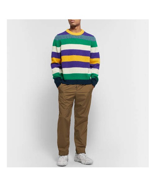 Acne Studios（アクネストゥディオズ）の「Acne Studios Boltzer Distressed Rubber-Trimmed Suede And Mesh Sneakers（スニーカー・メンズ・White・Eu40/Eu41/Eu45/Eu43/Eu46/Eu42）」の4枚目の写真