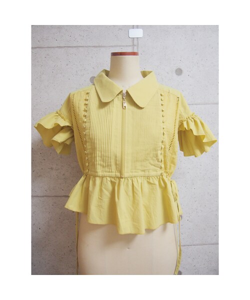 Handmade(ハンドメイド)の「三日月そらよろこびブラウス(1yellow)(ワンピース・レディース・その他)」の3枚目の写真