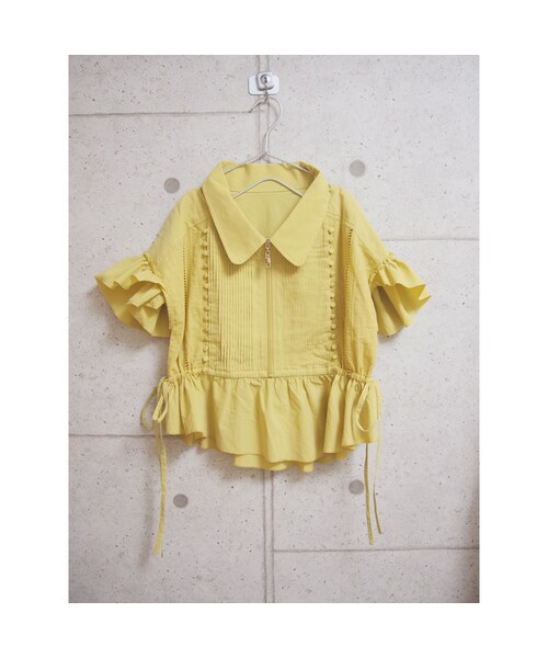 Handmade(ハンドメイド)の「三日月そらよろこびブラウス(1yellow)(ワンピース・レディース・その他)」の1枚目の写真