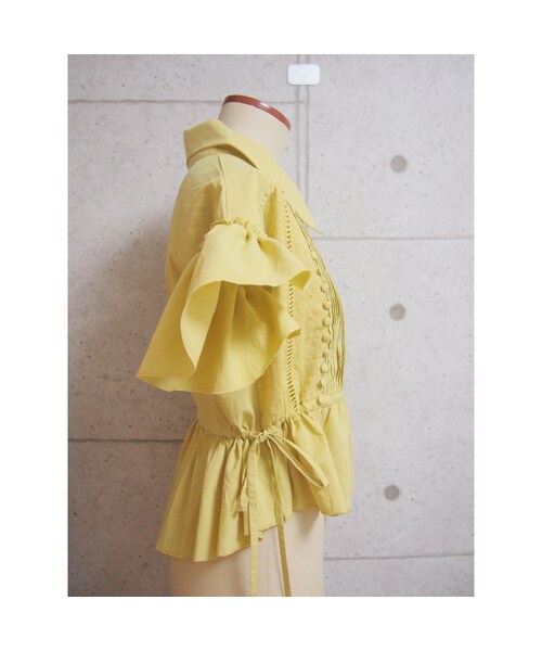 Handmade(ハンドメイド)の「三日月そらよろこびブラウス(1yellow)(ワンピース・レディース・その他)」の2枚目の写真