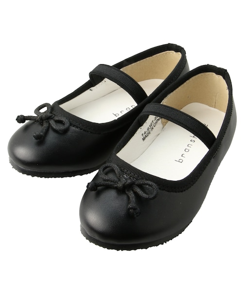 BRANSHES（ブランシェス）の「合皮/レオパード柄バレエシューズ（バレエシューズ・キッズ・キャメル/ブラック・15cm～19cm）」の2枚目の写真