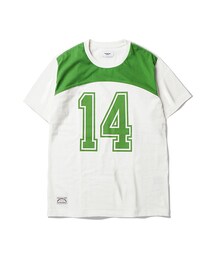 ESPIONAGE | Tittle S/S T-shirt Off White/Green(トップス)