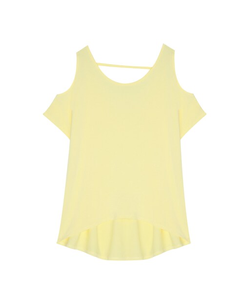 ORENDA（オレンダ）の「MIT美型挖肩上衣（トップス・レディース・白/黃/藍紫・S/M/L）」の10枚目の写真