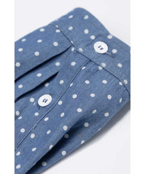 ORENDA（オレンダ）の「這版型賣翻了水玉長版襯衫洋裝（トップス・レディース・藍/淺藍・S/M/L）」の4枚目の写真