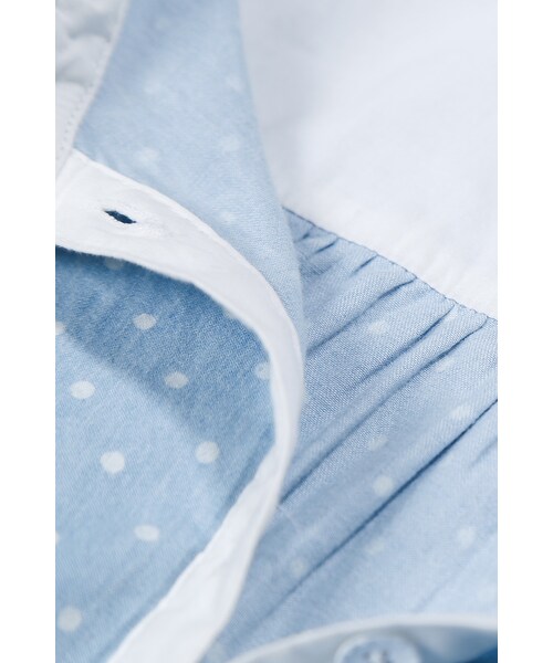 ORENDA（オレンダ）の「這版型賣翻了水玉長版襯衫洋裝（トップス・レディース・藍/淺藍・S/M/L）」の10枚目の写真