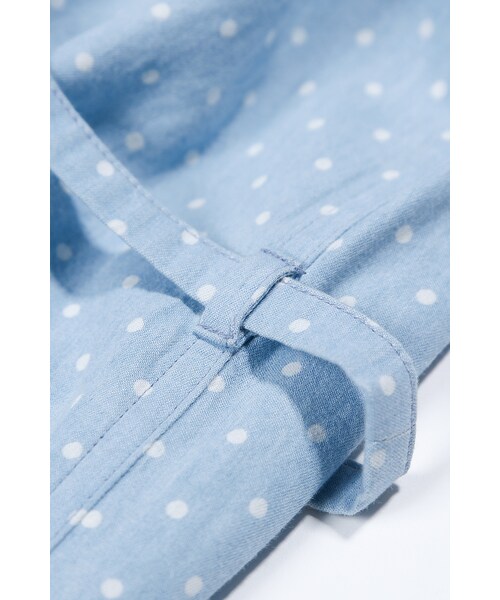 ORENDA（オレンダ）の「這版型賣翻了水玉長版襯衫洋裝（トップス・レディース・藍/淺藍・S/M/L）」の12枚目の写真
