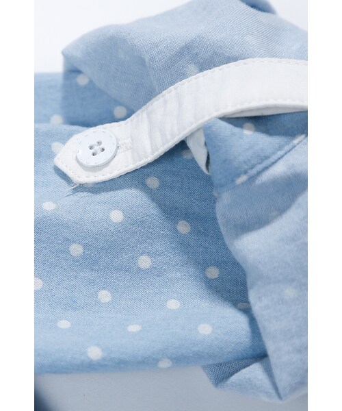 ORENDA（オレンダ）の「這版型賣翻了水玉長版襯衫洋裝（トップス・レディース・藍/淺藍・S/M/L）」の11枚目の写真