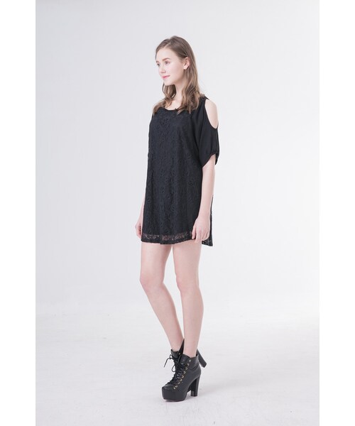 ORENDA（オレンダ）の「秒殺情敵款蕾絲挖肩洋裝（ワンピース/ドレス・レディース・白/黑・S/M）」の12枚目の写真