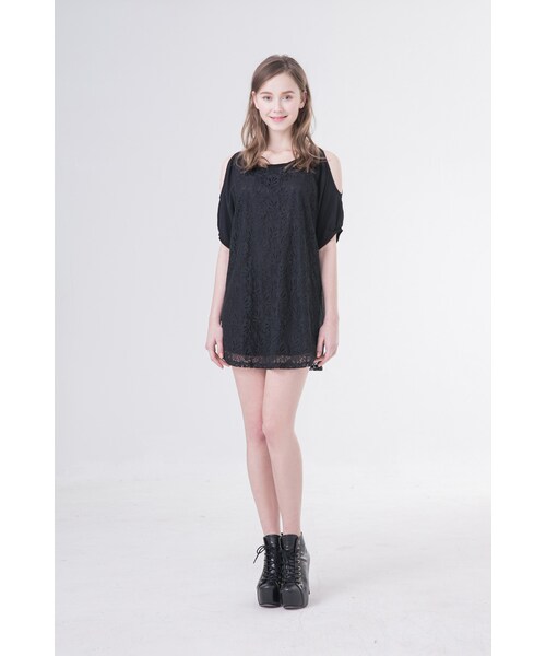 ORENDA（オレンダ）の「秒殺情敵款蕾絲挖肩洋裝（ワンピース/ドレス・レディース・白/黑・S/M）」の11枚目の写真