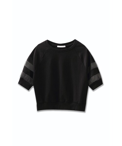 ORENDA（オレンダ）の「時髦透視袖短上衣（トップス・レディース・灰/黑・S/M/L）」の7枚目の写真