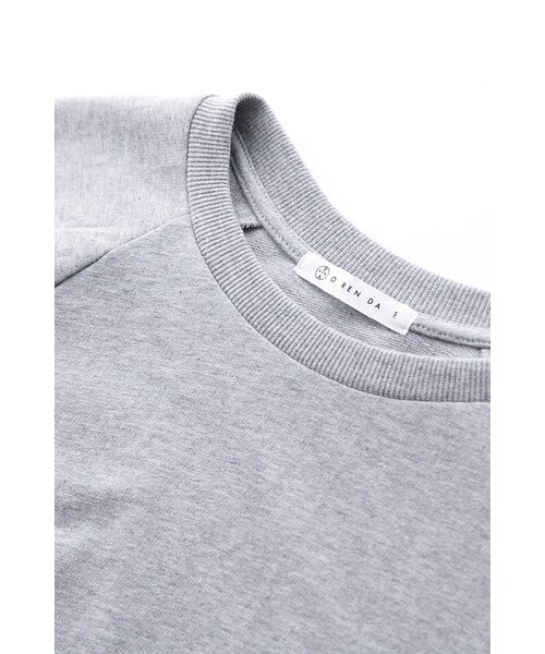 ORENDA（オレンダ）の「時髦透視袖短上衣（トップス・レディース・灰/黑・S/M/L）」の2枚目の写真