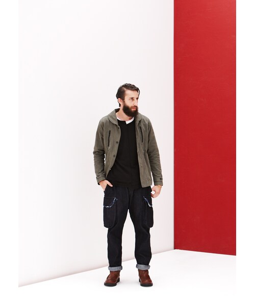 VIRGOwearworks（ヴァルゴウェアワークス）の「BAGGY D CARGO DENIMES デニムカーゴパンツ（パンツ・メンズ・INDIGO. BLACK・2/3/4）」の3枚目の写真