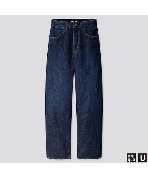 UNIQLO（ユニクロ）の「ワイドフィットカーブジーンズ（デニムパンツ・レディース・BLUE 68/BLUE 67/DARK GRAY 08/BLUE 65・22/27/32/28/24/21/30/26/23/25/29/34/36）」の3枚目の写真