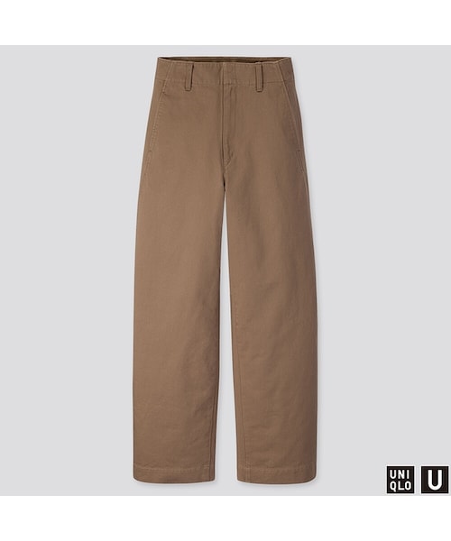 UNIQLO（ユニクロ）の「ワイドフィットカーブパンツ（その他パンツ・レディース・BLACK 09/BEIGE 32/BROWN 37/DARK BROWN 39・76/58/61/79/70/64/55/67/73）」の4枚目の写真