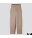 ユニクロ | ワイドフィットカーブジャージーパンツ(丈標準72～74cm）(其他褲裝)