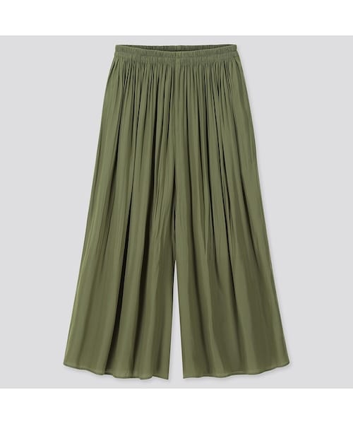 UNIQLO（ユニクロ）の「プリーツパンツ（丈標準41～45cm）（その他パンツ・レディース・BEIGE 31/OLIVE 56/BLACK 09/BROWN 37・3XL/S/XS/XXL/M/L/XL）」の4枚目の写真