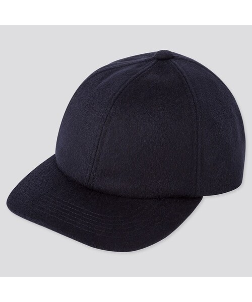 UNIQLO（ユニクロ）の「ウールカシミヤキャップ（その他トップス・DARK GRAY 08/NAVY 69/BLACK 09・フリー）」の3枚目の写真