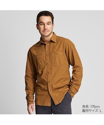 UNIQLO | ウォッシュワークシャツ（長袖）(シャツ/ブラウス)