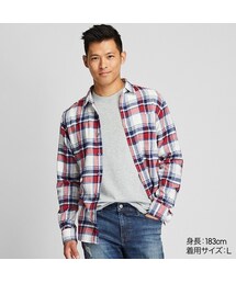 UNIQLO | フランネルチェックシャツ（レギュラーカラー・長袖）(シャツ/ブラウス)