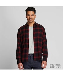 UNIQLO | フランネルチェックシャツ（レギュラーカラー・長袖）(シャツ/ブラウス)