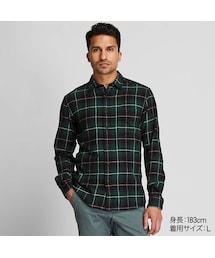 UNIQLO | フランネルチェックシャツ（レギュラーカラー・長袖）(シャツ/ブラウス)