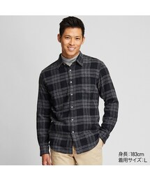 UNIQLO | フランネルチェックシャツ（レギュラーカラー・長袖）(シャツ/ブラウス)