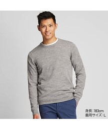 UNIQLO | エクストラファインメリノクルーネックセーター（長袖）(ニット/セーター)