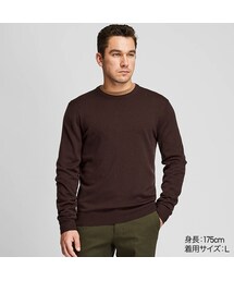 UNIQLO | エクストラファインメリノクルーネックセーター（長袖）(ニット/セーター)