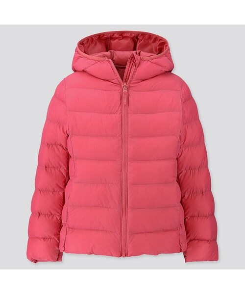 UNIQLO（ユニクロ）の「GIRLS ライトウォームパデットパーカ（その他アウター・キッズ・NATURAL 30/NAVY 69/BROWN 34/GREEN 53/PINK 12・160/110/120/150/130/140）」の5枚目の写真
