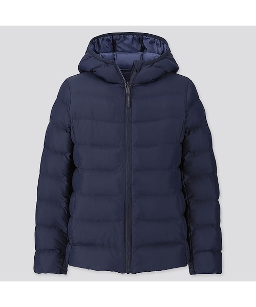 UNIQLO（ユニクロ）の「GIRLS ライトウォームパデットパーカ（その他アウター・キッズ・NATURAL 30/NAVY 69/BROWN 34/GREEN 53/PINK 12・160/110/120/150/130/140）」の4枚目の写真