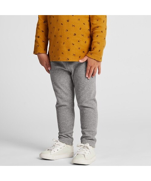 UNIQLO（ユニクロ）の「レギンス（リブ・10分丈）（その他ベビー用品・キッズ・RED 16/YELLOW 48/BLUE 67/BLACK 09/GRAY 05・100/90/70/80/110）」の3枚目の写真