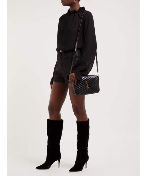Saint Laurent(サンローラン)の「Saint Laurent - Lou Quilted Leather Cross Body Bag - Womens - Black(ショルダーバッグ・レディース・Black・One Size)」の3枚目の写真