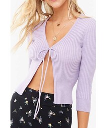 Forever 21 Ribbed Tie-Front Cardigan