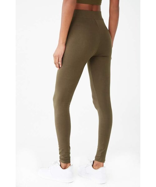 FOREVER 21(フォーエバー トゥエンティーワン)の「Forever 21 Classic Cotton-Blend Leggings(レギンス/スパッツ・レディース・Black/Green・X-small/Small/Medium/Large/X-large)」の3枚目の写真