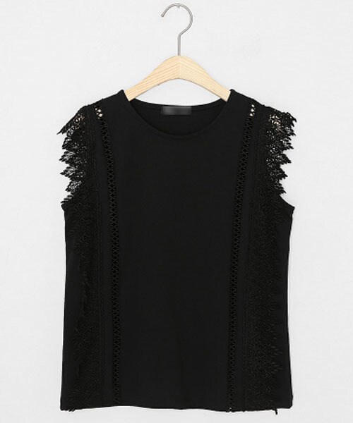 DHOLIC（ディーホリック）の「サイドレーススリーブレス（タンクトップ・レディース・ホワイト/ブラック/グリーン・FREE）」の2枚目の写真