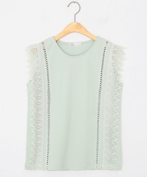 DHOLIC（ディーホリック）の「サイドレーススリーブレス（タンクトップ・レディース・ホワイト/ブラック/グリーン・FREE）」の3枚目の写真