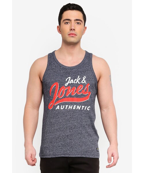 JACK & JONES Herren Tank Top Jorvarenna - Gedrucktes Muscle Shirt Für Sommer