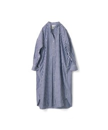 avecmoi | アヴェクモワ シャツワンピース〈白×紺〉(ワンピース/ドレス)