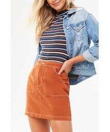 Forever 21 Contrast-Stitch Mini Skirt