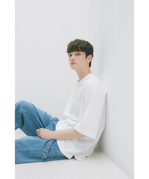 Re:（アールイー）の「Tuck wide PT  (Sax)（デニムパンツ・メンズ・その他）」の8枚目の写真