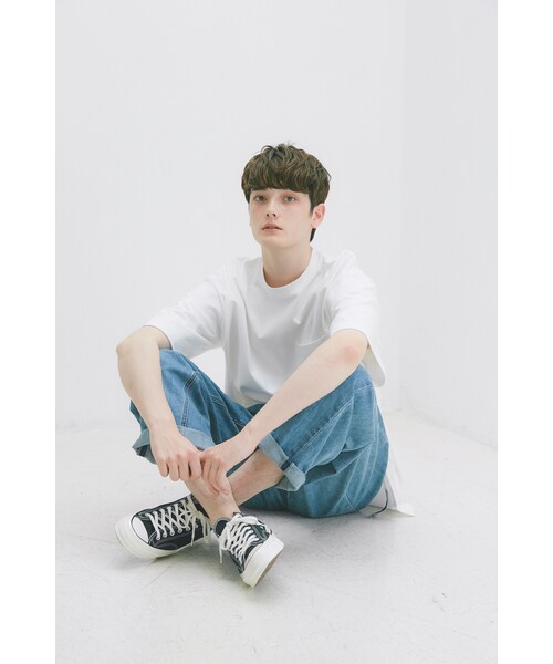 Re:（アールイー）の「Tuck wide PT  (Sax)（デニムパンツ・メンズ・その他）」の7枚目の写真