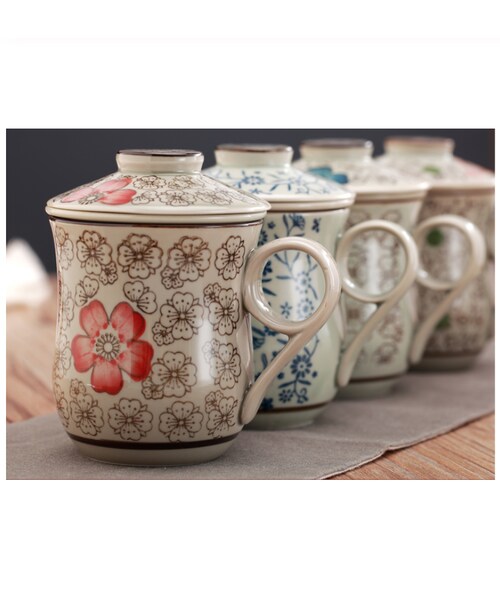 no brand（ノーブランド）の「茶こし付き マグカップ レトロ 中国茶器