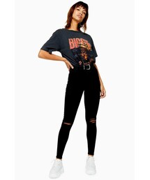 TOPSHOP | Topshop Black Rip Beltloop Joni Jeans(デニムパンツ)