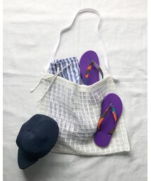 Handmade | souvenir style_mesh bag_white(ショルダーバッグ)