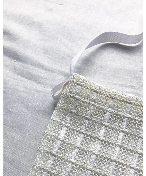 Handmade（ハンドメイド）の「souvenir style_mesh bag_white（ショルダーバッグ・レディース・その他）」の4枚目の写真