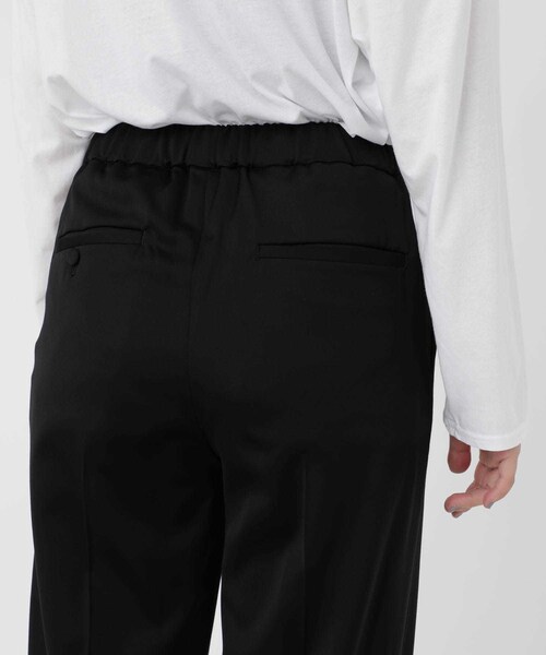08sircus（ゼロエイトサーカス）の「ウールサテンストレッチイージーパンツ（パンツ・レディース・BLACK・1/MODEL:162cm/kg SIZE:0）」の8枚目の写真
