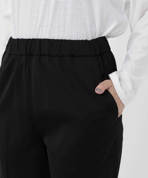 08sircus（ゼロエイトサーカス）の「ウールサテンストレッチイージーパンツ（パンツ・レディース・BLACK・1/MODEL:162cm/kg SIZE:0）」の6枚目の写真