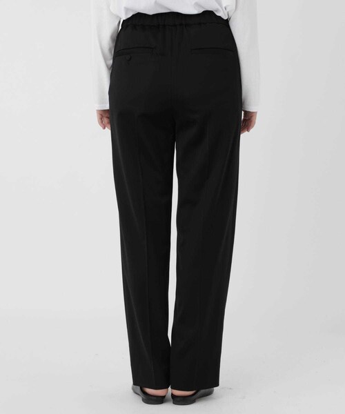 08sircus（ゼロエイトサーカス）の「ウールサテンストレッチイージーパンツ（パンツ・レディース・BLACK・1/MODEL:162cm/kg SIZE:0）」の4枚目の写真