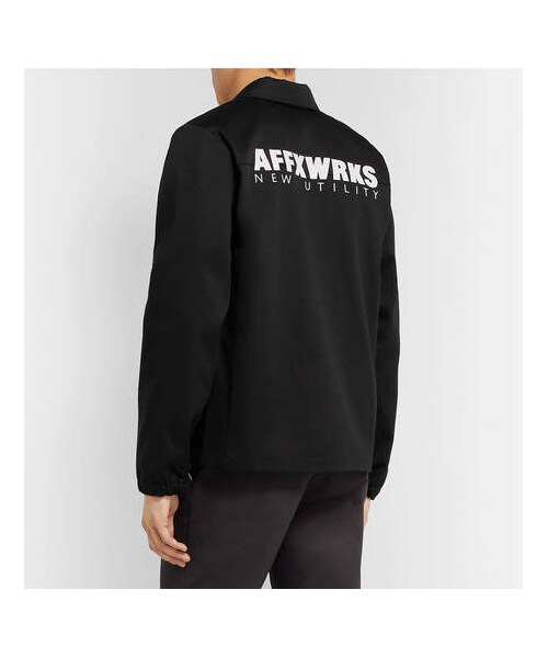 AFFIX（表示禁止）（アフィックス）の「AFFIX Logo-Print Cotton-Blend Twill Jacket（テーラードジャケット・メンズ・Black・M/L）」の2枚目の写真
